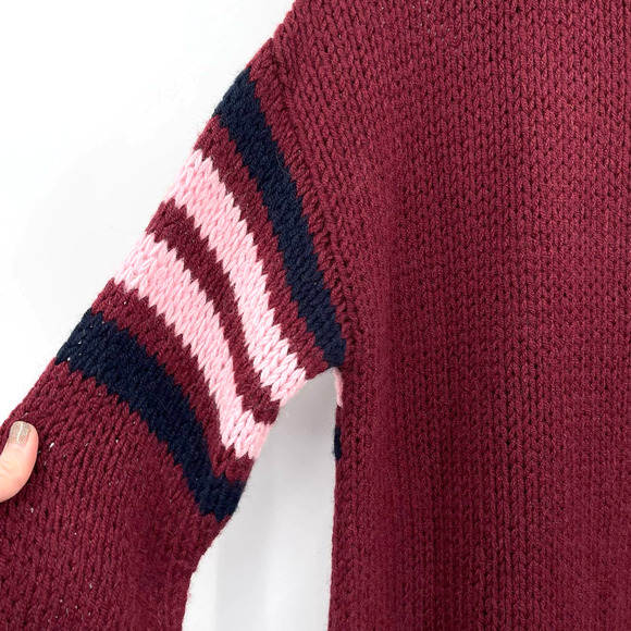 XIRENA Apres Ski Sweater in St. Moritz Size Small Burgundy Red Pink Alpaca Blend - Picture 14 of 16